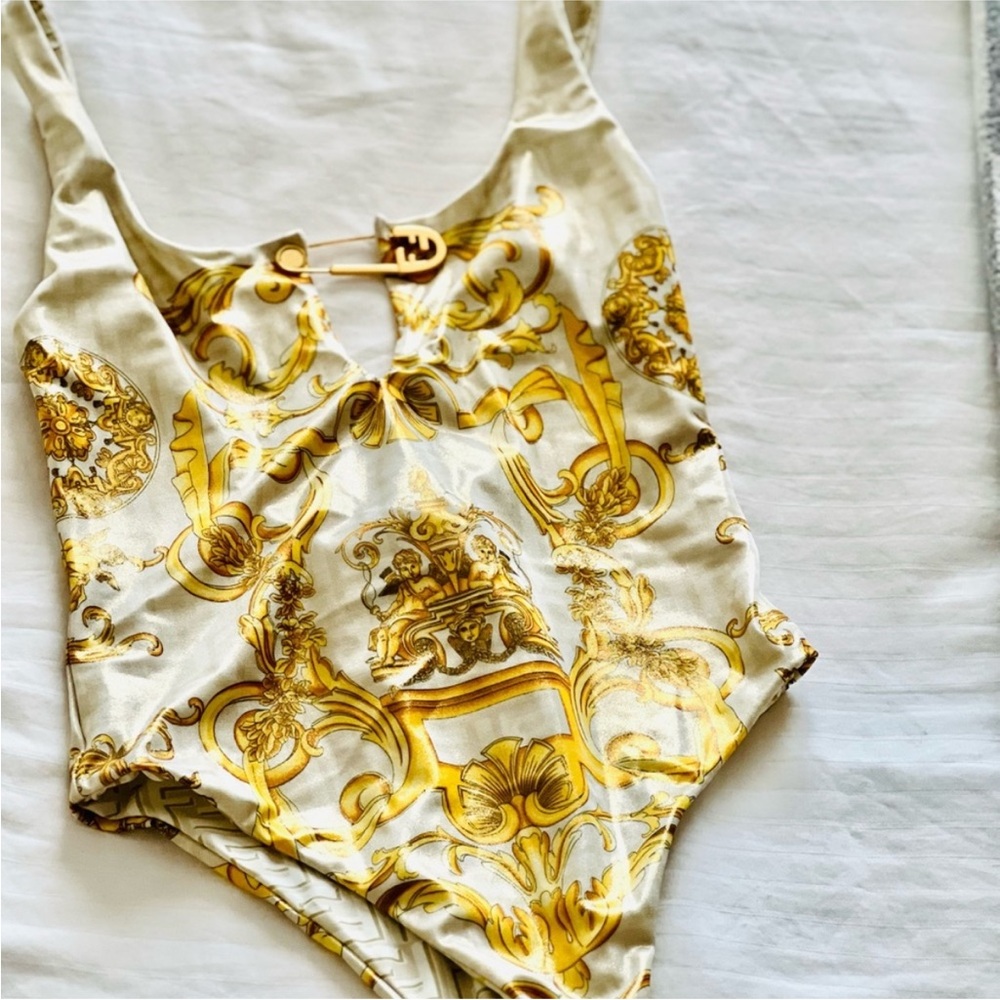 Special edition Fendi + Versace fendace collab swimsuit one piece REVERSIBLE S